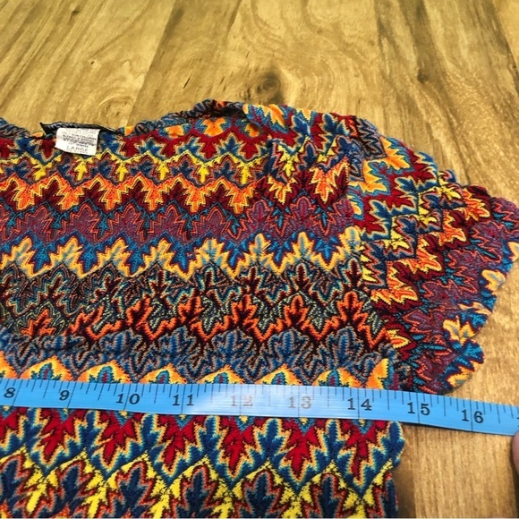 Vintage 90s Made in USA Moonfeather Knit Top Hippie Boho Eastern Womens Small - Picture 4 of 6